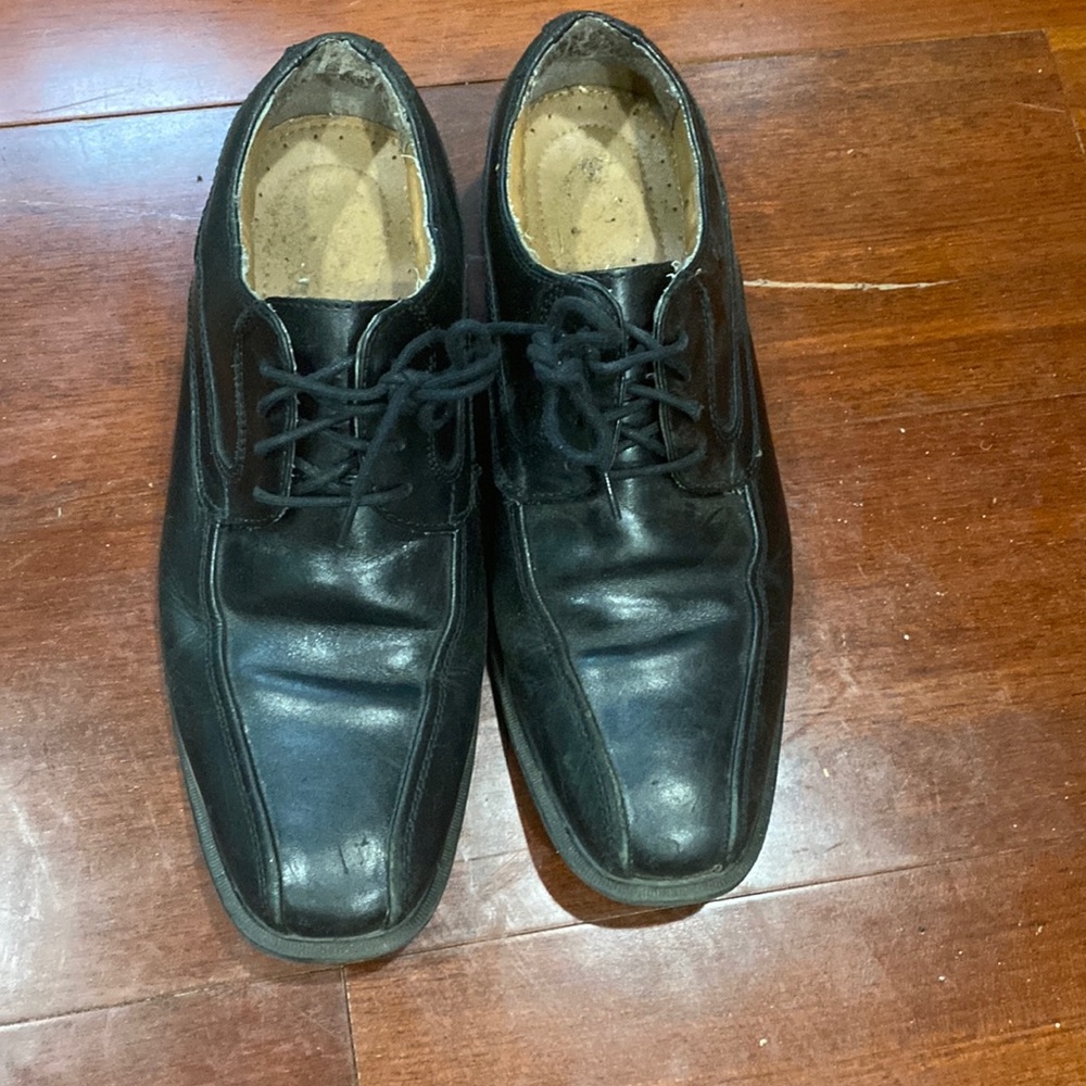 Mens Bass Black Dress Shoes Size 8M